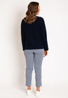 Rabe Knit Zip Through Jacket, Navy