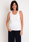 Rabe Round Neck Vest Top, White