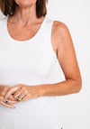 Rabe Round Neck Vest Top, White