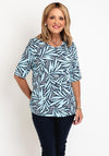 Rabe Abstract Stripe Print Jersey Top, Blue
