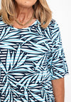 Rabe Abstract Stripe Print Jersey Top, Blue