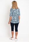Rabe Abstract Stripe Print Jersey Top, Blue