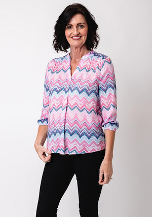 Rabe Chevron Print Top, Pink
