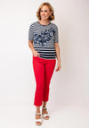 Rabe Striped Flower T Shirt, Navy and White