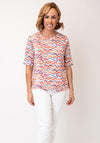 Rabe Wave Print T Shirt, Multi Coloured