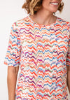 Rabe Wave Print T Shirt, Multi Coloured