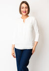 Rabe Embellished Contrast Blouse, White
