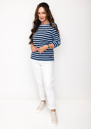 Rabe Striped Long Sleeve Top, Blue