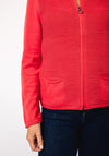 Rabe Knit Full Zip Jacket, Coral Red