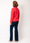 Rabe Knit Full Zip Jacket, Coral Red