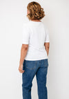 Rabe Printed Slogan With Rhinestone Detail T-Shirt, White