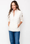 Rabe Zip Up High Collar Jacket, Cream