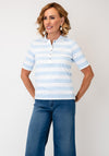 Rabe Striped Polo Shirt, Blue