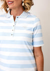 Rabe Striped Polo Shirt, Blue