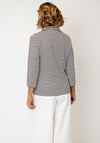 Rabe Striped with Rhinestone Detail Top, Brown