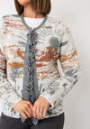 Rabe Fringe Detail Long Sleeve Jacket, Grey