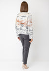 Rabe Fringe Detail Long Sleeve Jacket, Grey