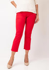 Rabe Sunny Cropped Kick Flare Jeans, Red