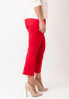 Rabe Sunny Cropped Kick Flare Jeans, Red