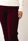 Rabe Slime Leg Trousers, Burgundy