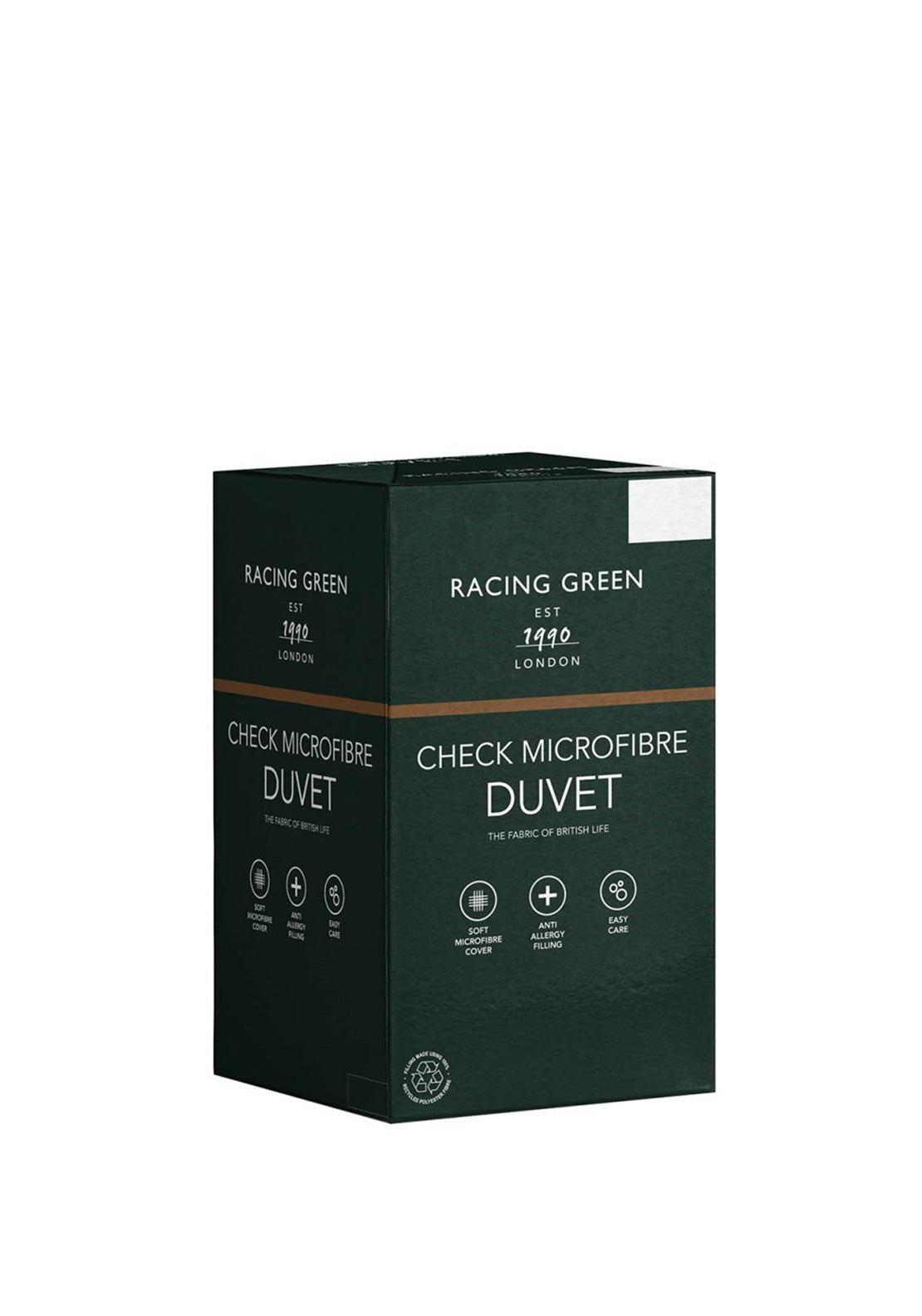 Racing Green Check Microfibre 13.5 Tog Duvet