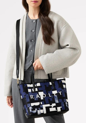 Radley Southwell Gardens Geometric Print Tote Bag, Black