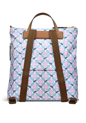 Radley Willow Walk Spring Geo Zip Top Backpack, Light Natural