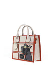 Radley Market Street Small Print Satchel Bag, Tan