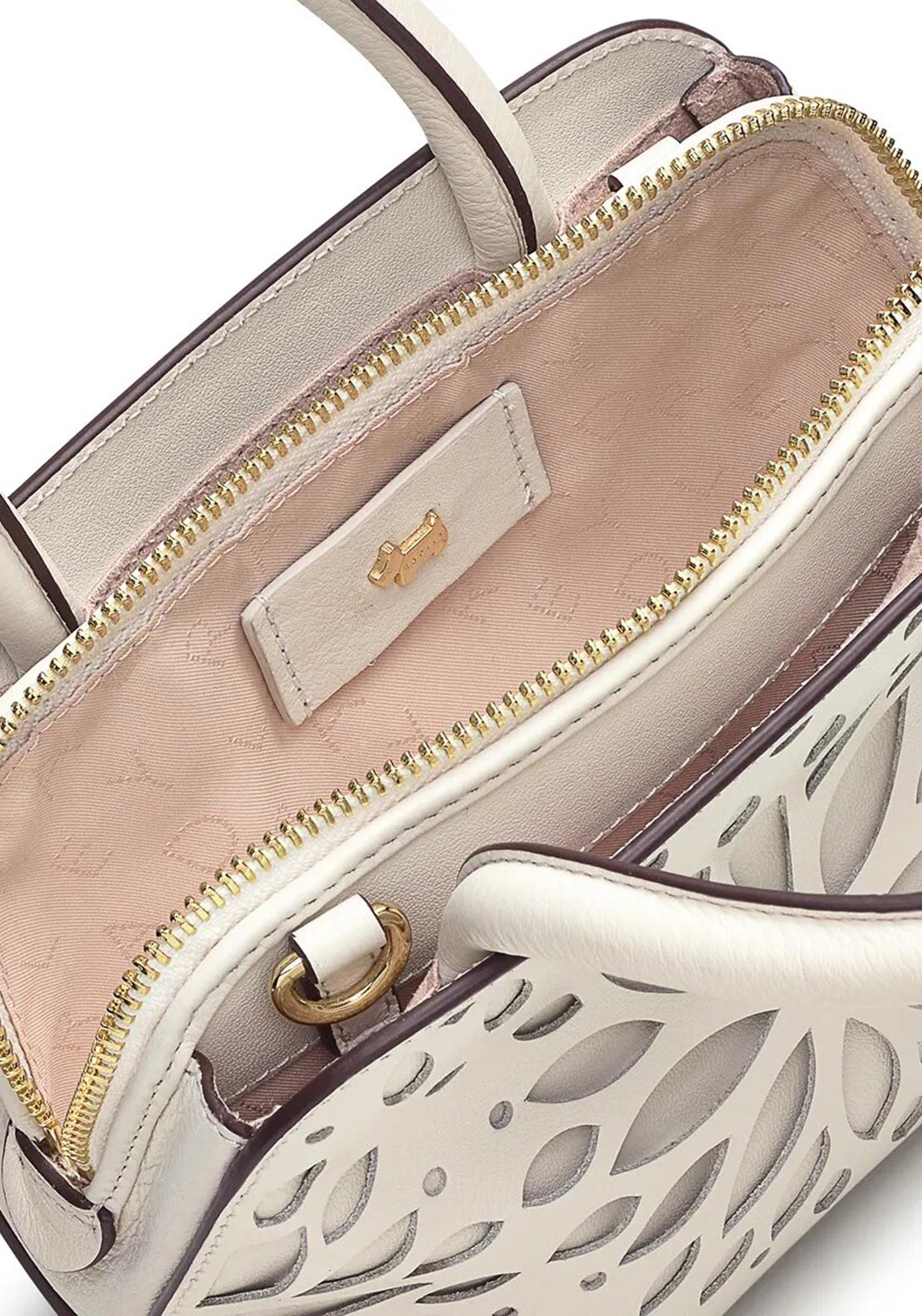 Radley Liverpool Street 2.0 Leather Cut Out Grab Bag, Light Neutral