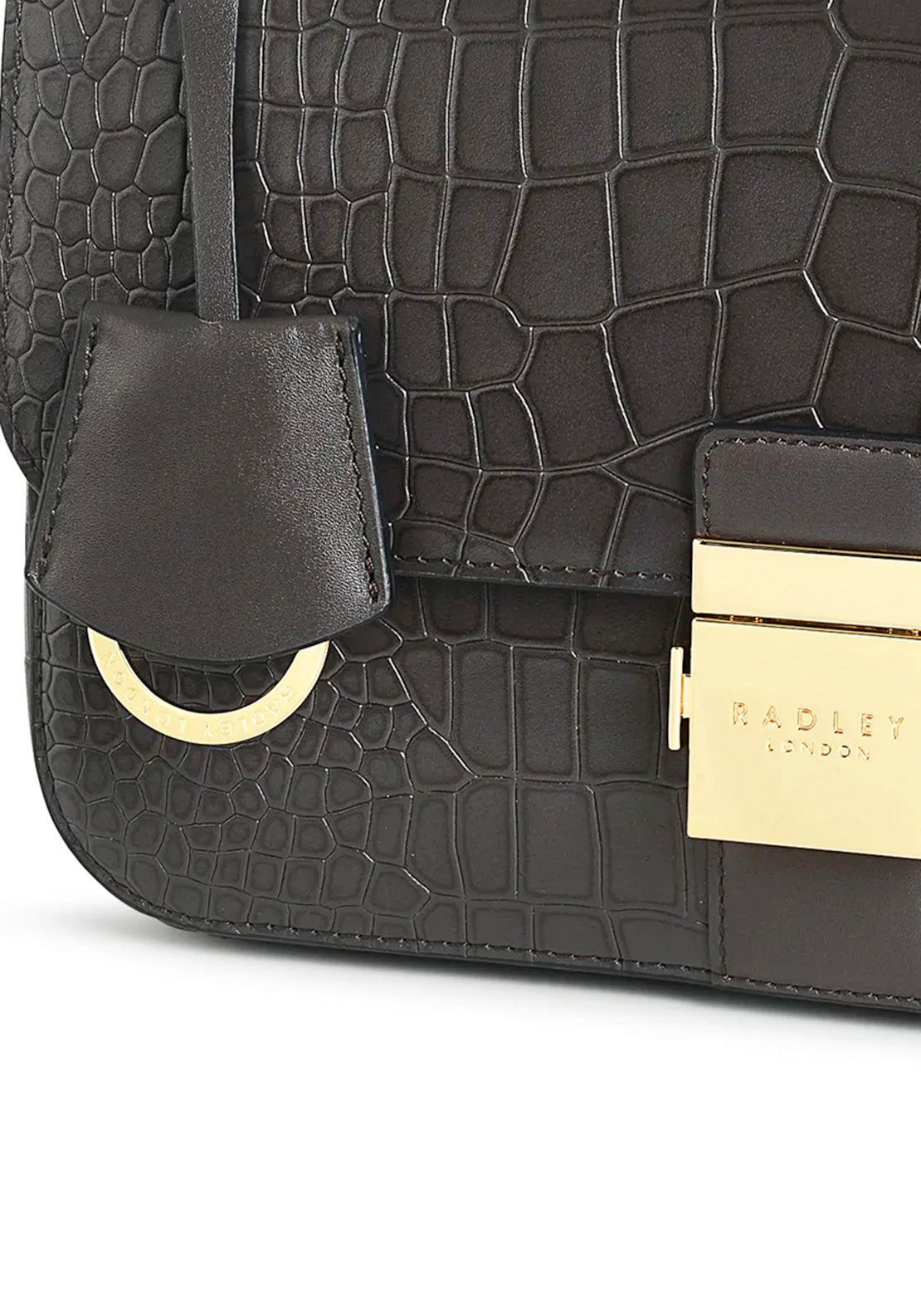 Radley Hanley Close Faux Croc Shoulder Bag, Brown