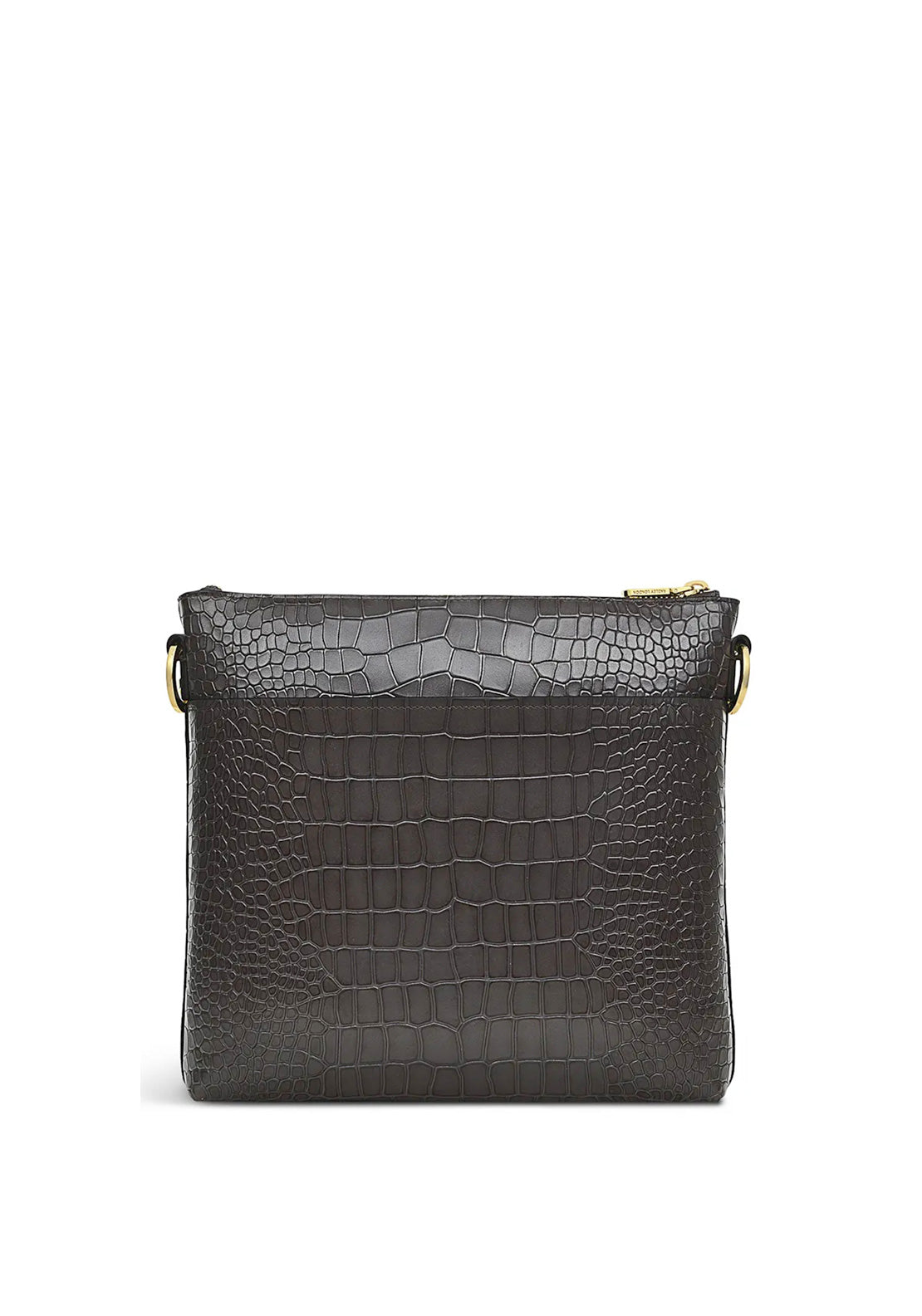Radley Pockets 2.0 Faux Croc Ziptop Crossbody Bag, Brown