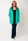 Rains Waterproof Short Clear Raincoat, Element Green