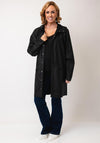 Rains Waterproof Long Raincoat, Black