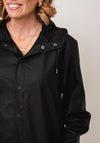 Rains Waterproof Long Raincoat, Black