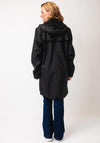 Rains Waterproof Long Raincoat, Black