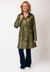 Rain Curve Long Rain Jacket, Olive Green