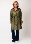 Rain Curve Long Rain Jacket, Olive Green