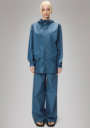 Rains Waterproof Short Clear Raincoat, Pulse Blue