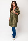 Rains Waterproof Long Raincoat, Olive Green