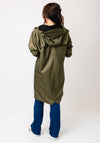 Rains Waterproof Long Raincoat, Olive Green