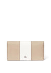 Ralph Lauren Leather Two Tone Slim Wallet, Beige