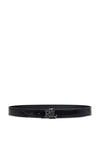 Ralph Lauren Reversible Croc Print Belt, Black