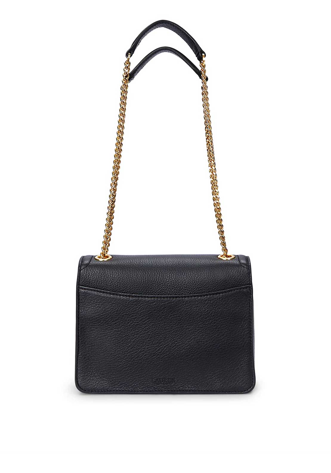 Ralph Lauren Bradley Pebbled Small Shoulder Bag, Black - McElhinneys