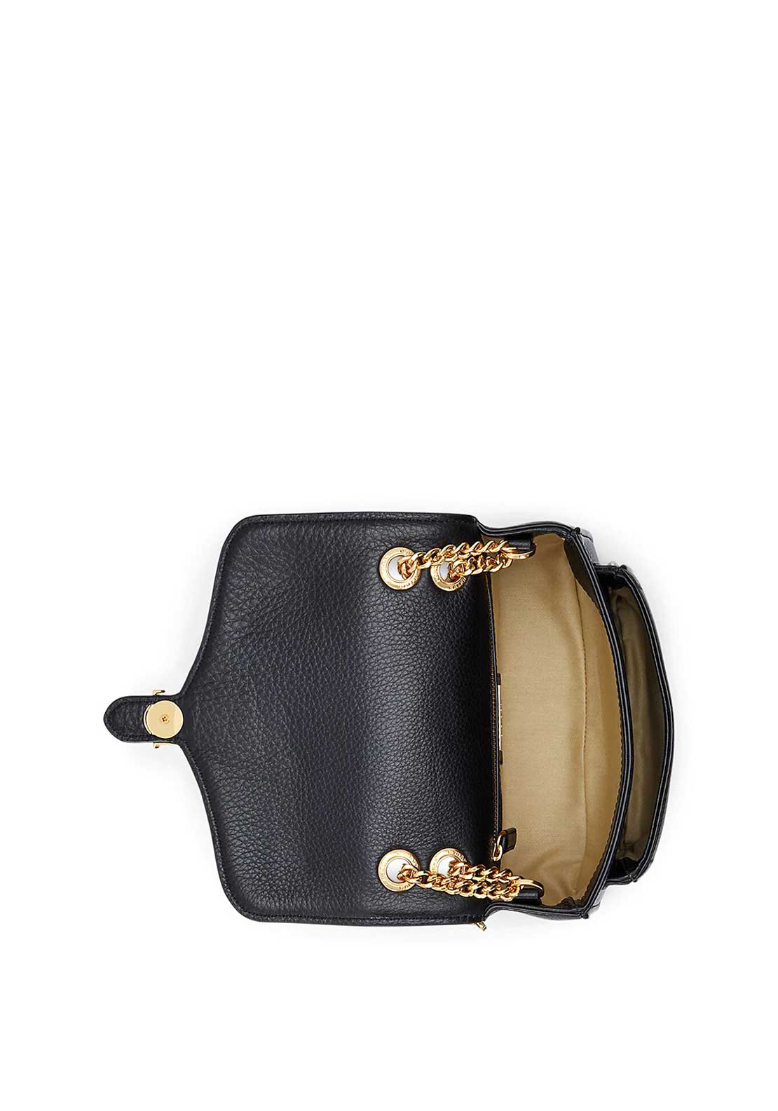 Ralph Lauren Bradley Pebbled Small Shoulder Bag, Black - McElhinneys