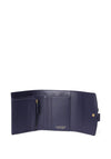 Ralph Lauren Cameryn Pebbled Leather Small Flap Wallet, Navy