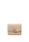 Ralph Lauren Cameryn Pebbled Leather Small Flap Wallet, Sand Dune
