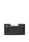 Ralph Lauren Leather Crosshatch Slim Wallet, Black & Soft White