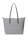 Ralph Lauren Keaton Striped Oxford Medium Tote Bag, Lierna Stripe & Black