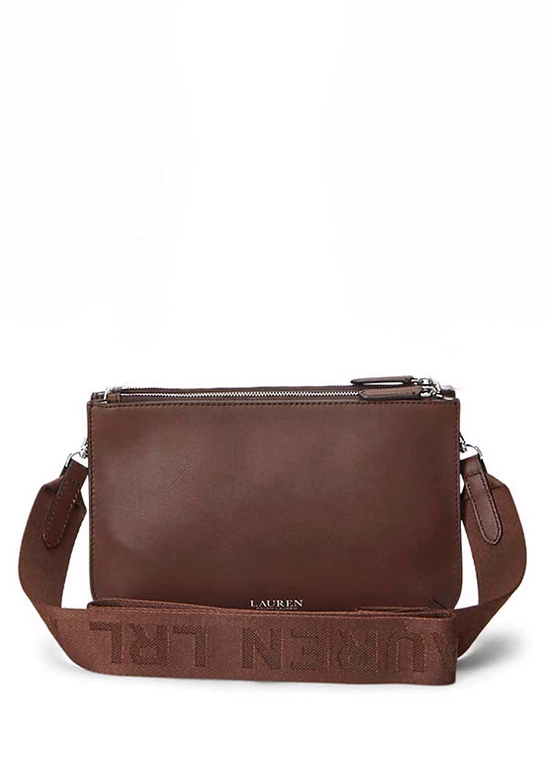 Ralph Lauren Landyn Leather Crossbody Bag, Dark Mahogony - McElhinneys
