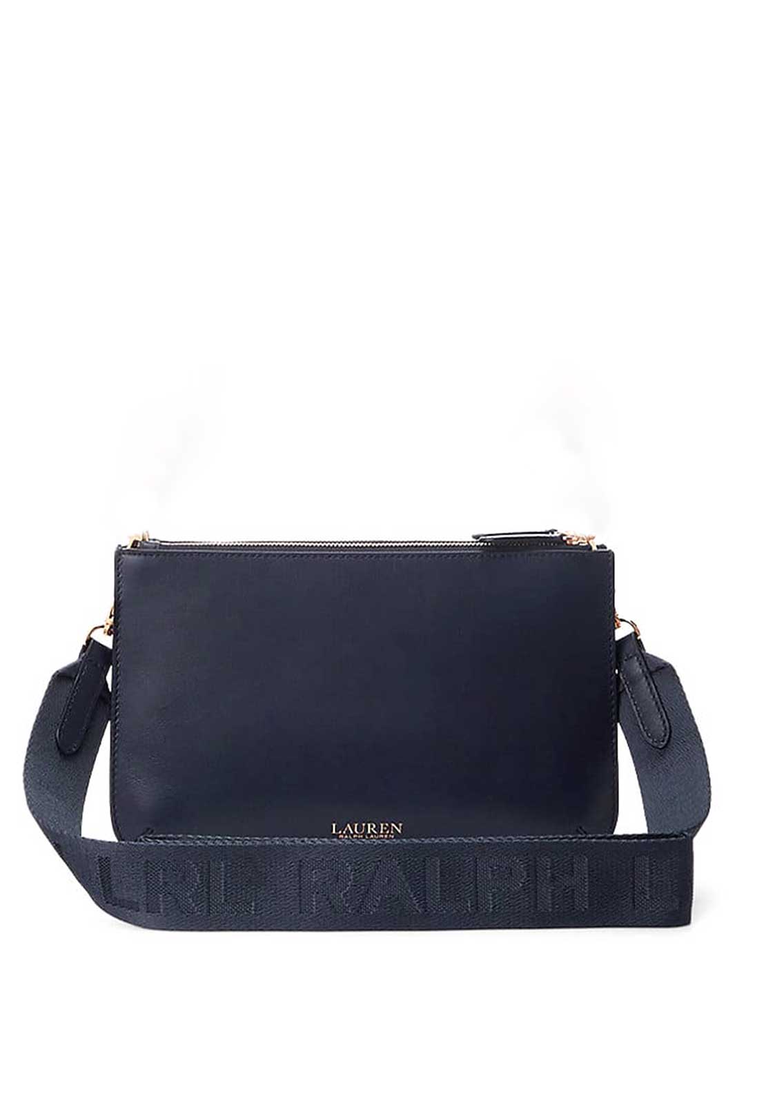 Ralph Lauren Landyn Leather Crossbody, Refined Navy - McElhinneys